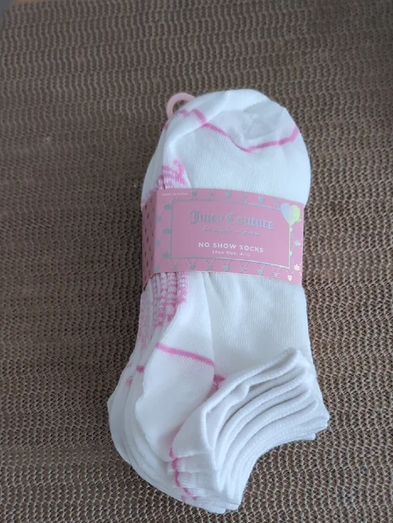 Juicy Couture No-Show Socks Pack Of 10 New - Picture 1 of 5